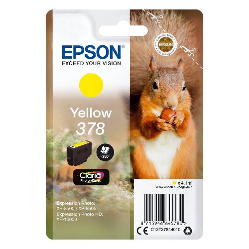 Epson Cartuccia stampante Serie Scoiattolo Giallo CLARIA 378 C13T37844010