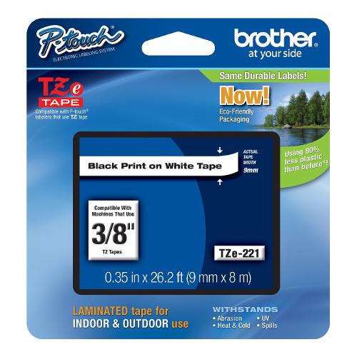 Brother Nastro etichettatrice P TOUCH 9mm per 8m White TZE221