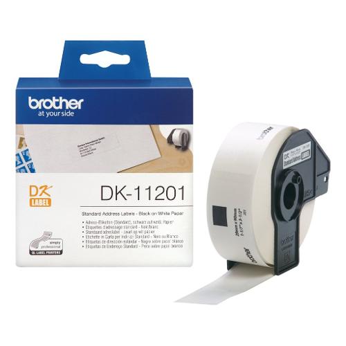 Brother Rotolo etichettatrice DK TAPE 400 Etichette standard per Indirizzi 29 x 90 mm White DK11201