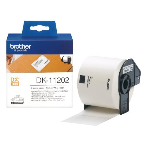 Brother Rotolo etichettatrice DK TAPE 300 Etichette per spedizioni 62 x 100 mm White DK11202