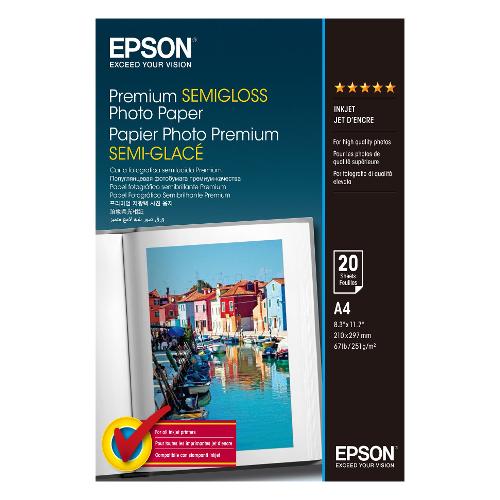 Epson Carta fotografica A4 20pz Premium Semigloss Photo Paper C13S041332