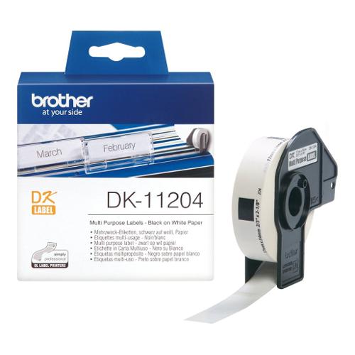 Brother Rotolo etichettatrice DK TAPE 400 Etichette multiuso 17 x 54 mm White DK11204