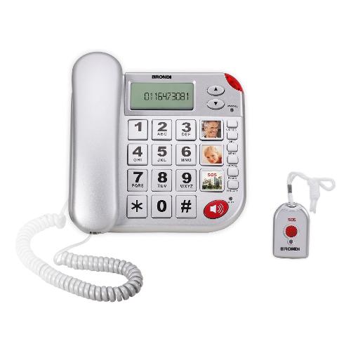 Brondi Telefono fisso SUPER BRAVO Plus Argento