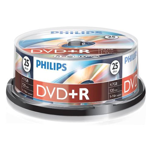 Philips DVD+R 4,7GB/120min Spindle DR4S6B25F 00