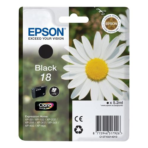Epson Cartuccia stampante Serie Margherita Nero CLARIA T18 C13T18014010