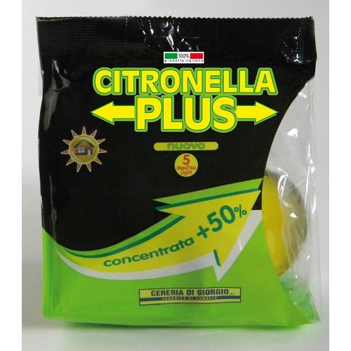 Cereria Di Giorgio Set candele citronella 5 pz Maxi Tealight Plus PU00405