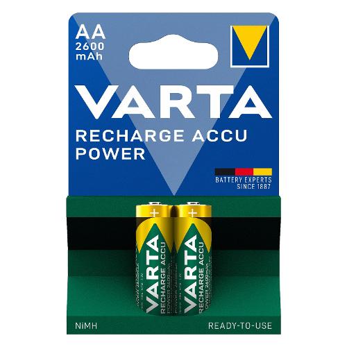 Varta Batteria Stilo AA ricaricabile 2600mAh RECHARGE ACCU POWER 2pz 05716101402