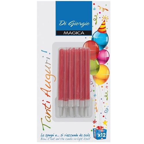 Cereria Di Giorgio Set candele compleanno Magiche 12 pz (6cm) Rosso 709 14