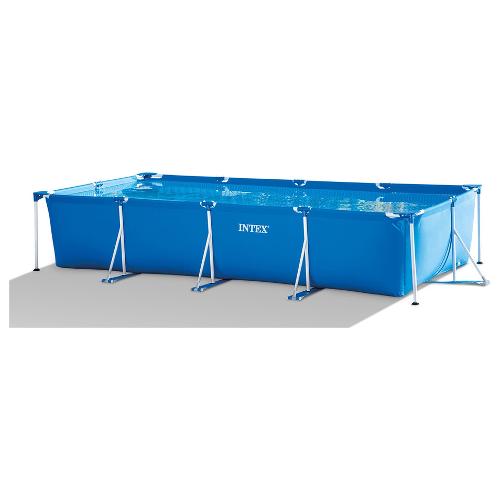 Intex Piscina senza pompa filtro (450x220x84cm) per 4 - 5 persone FRAME Blu 28273NP