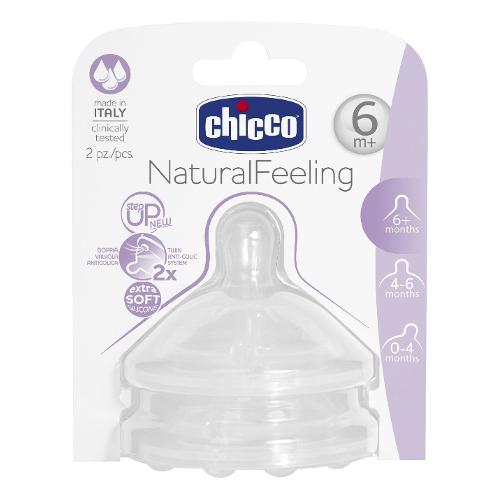 Chicco Tettarella Silicone 2 pz Flusso Veloce 6m+ NATURAL FEELING 81047 2