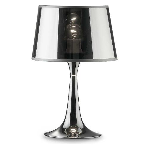 Ideal Lux Lampada tavolo LONDON tl1 small Cromo (23,5x36,5cm) 032368 1 luce - E27 - Max 60W