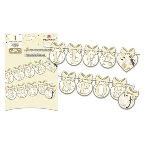 Pegaso Set festoni party W Gli sposi (250 cm) PB366