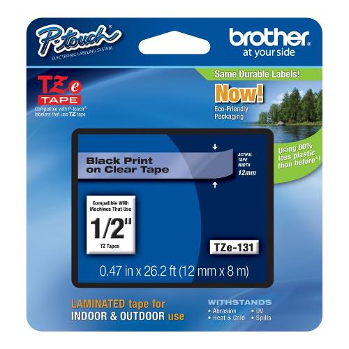 Brother Nastro etichettatrice P TOUCH 12mm per 8m Clear TZE131S