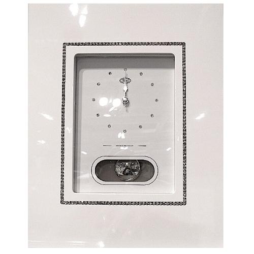 Geo's Orologio da parete (27x33cm) CRYSTAL LINE Bianco 1400 9L