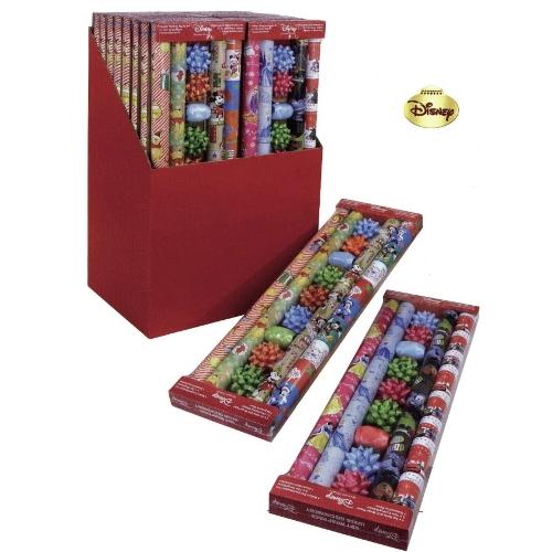 Marpimar Set 4 rotoli carta regalo natalizia e nastri (70x200cm) Assortito CP01029
