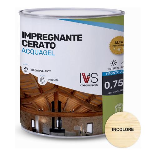 Ivs Impregnante acqua per legno ACQUAGEL Trasparente cerato barattolo 750 ml FH2496K00000VO