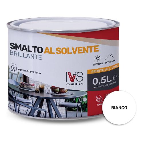 Ivs Smalto sintetico brillante bianco barattolo 500 ml FS2001K00511CO