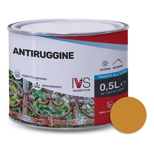 Ivs Smalto fondo antiruggine Arancio opaco barattolo 500 ml FS2121S3560Y50RCO