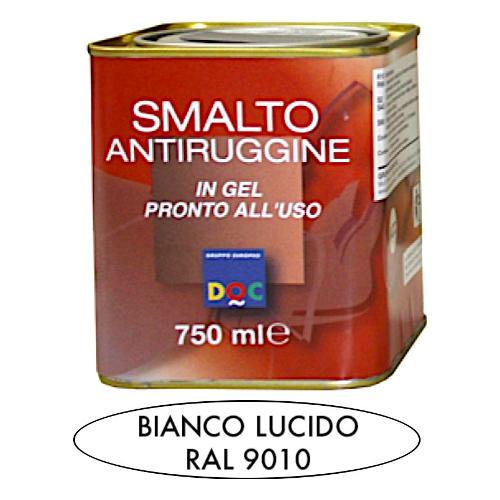 Doc Smalto antiruggine gel Bianco Ral 9010 lucido barattolo 750 ml 33001