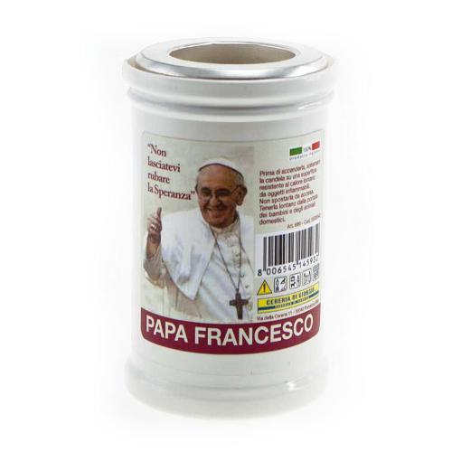 Cereria Di Giorgio Cero votivo Papa Francesco P30 (6,5x10,5cm) Bianco 68601