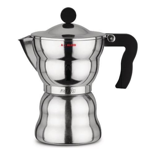 Alessi Caffettiera Espresso Moka Pulcina MDL02/3 B 3 Tazze Nero