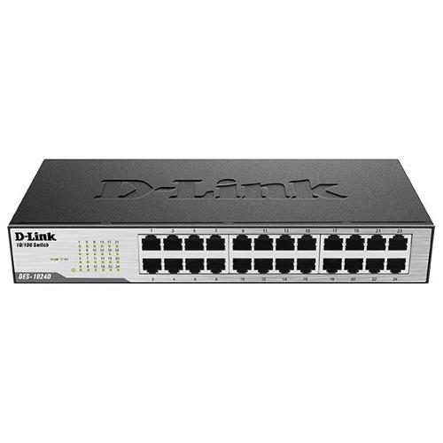 D Link Switch di rete 24 porte SMB Unmanaged Black DES 1024D Fast (100Base-TX)
