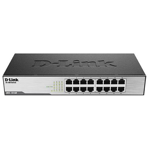 D Link Switch di rete 16 porte SMB Unmanaged Black DES 1016D Fast (100Base-TX)