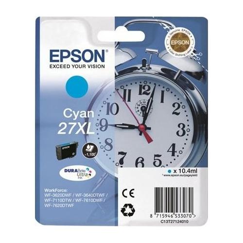 Epson Cartuccia stampante Serie Sveglia Ciano DURABRITE ULTRA T27 Xl C13T27124010
