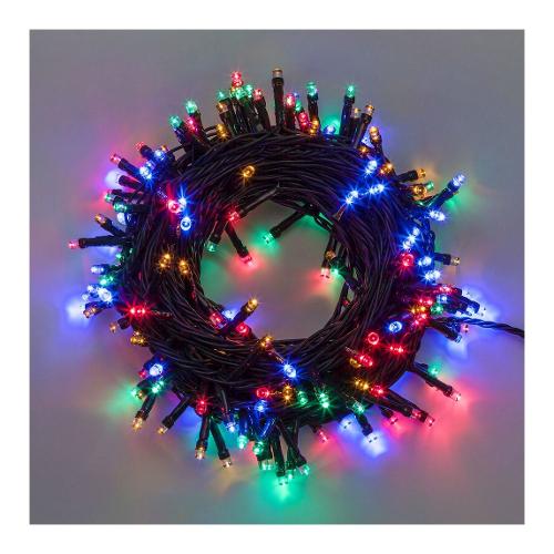 Lotti Filo luci Natale 160 luci - LED (4 + 11,5 mt) 8 Giochi di luce CHRISTMAS IP44 Verde 31876