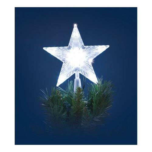 Lotti Puntale albero di natale (22 cm) Stella con 10 Led Bianco 30664
