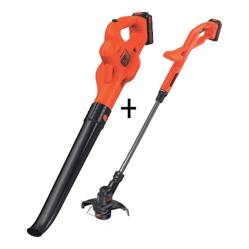 Black & Decker Set tagliabordi batteria Con Soffiatore 18V 1,5Ah STC1823GWC18