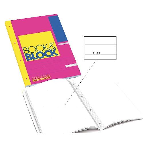 Quaderno appunti A4 1R (1 rigo) BOOK&BLOCK 5722