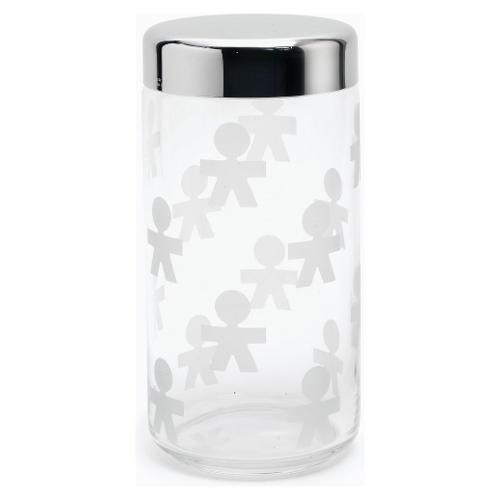 Alessi Barattolo (1,5L) GIROTONDO Trasparente e Cromo lucido AKK38