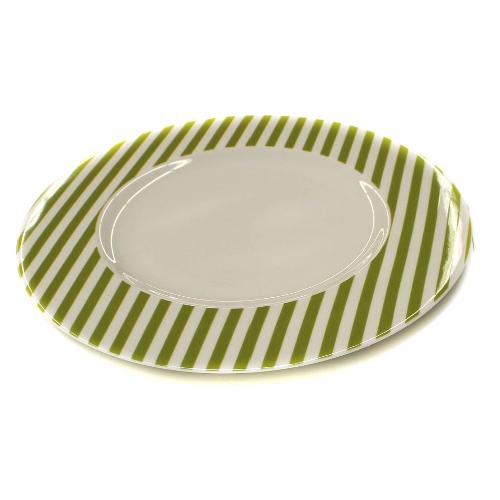Livellara Piatto frutta Porcellana (23cm) FRESHNESS STRIPES Verde A0440158