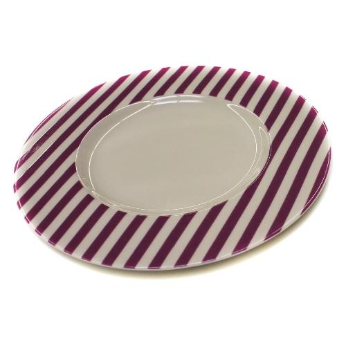 Livellara Piatto piano Bone China (29cm) FRESHNESS STRIPES Viola A0440656