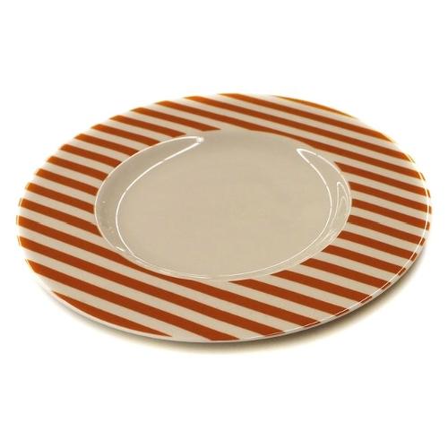 Livellara Piatto piano Porcellana (29cm) FRESHNESS STRIPES Arancio A0440256