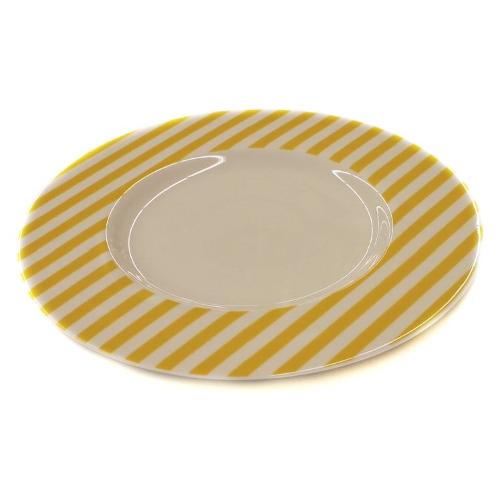 Livellara Piatto piano Porcellana (29cm) FRESHNESS STRIPES Giallo A0440756