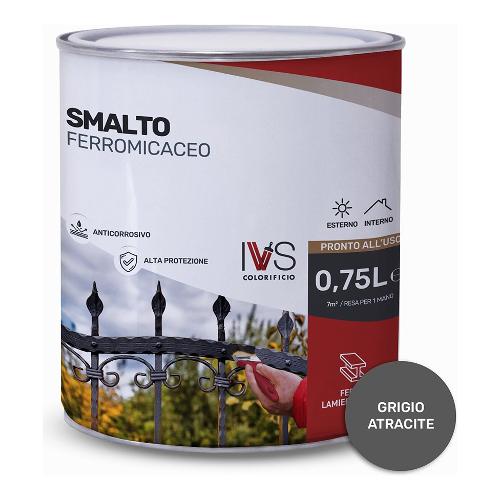 Ivs Smalto sintetico micaceo antracite antichizzato barattolo 750 ml FS2008MM0004V0