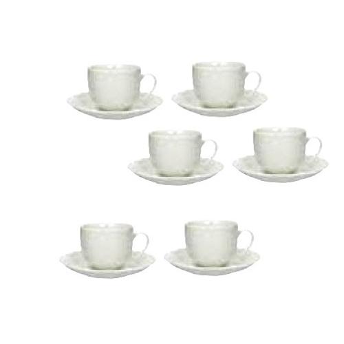 Tognana Set tazze te con piatto 6 pz (200ml) VICTORIA Bianco VC085020000