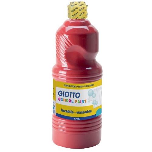 Fila Tempera GIOTTO School Paint Rosso Flacone 250 ml con tappo dosatore 530808