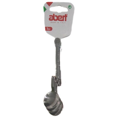 Abert Set cucchiaini caffè 3 pz Inox (11,5cm) con piega RIFLESSO Cromo lucido 03392