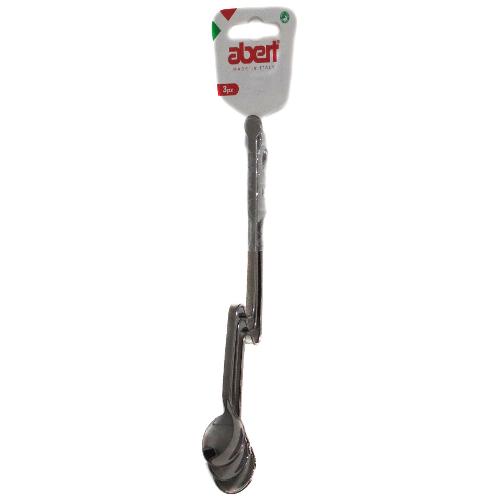 Abert Set cucchiaini caffè 3 pz Inox (18,5cm) con piega RIFLESSO Cromo lucido 03394