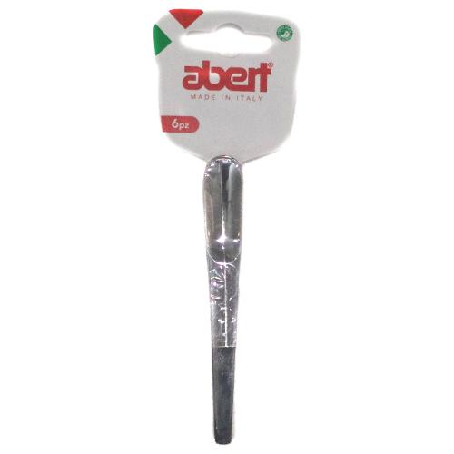 Abert Set cucchiaini caffè 6 pz Inox (10,6cm) LINEA Cromo lucido 0622