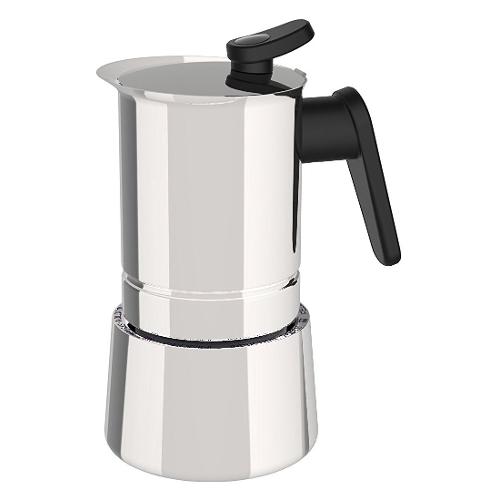 Pedrini Caffettiera Inox 4 Tazze STEEL MOKA Cromo lucido 02CF037