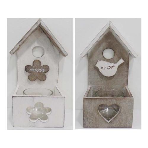 Amicasa Porta candela Tealight Casetta Fiore Cuore Art.10 Assortito