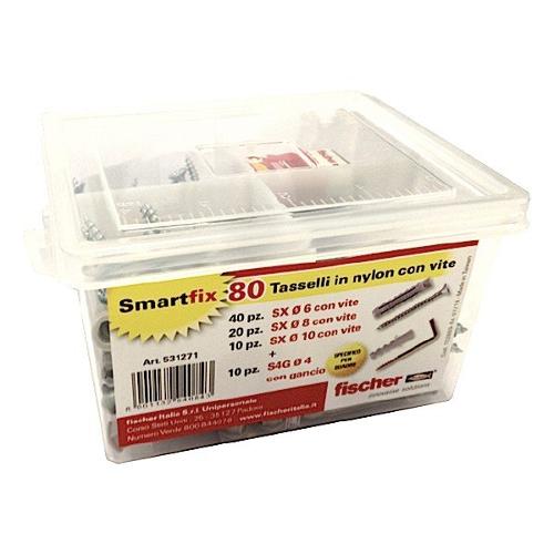 Fischer Set tasselli plastica con vite Kit 80 Sx 531271