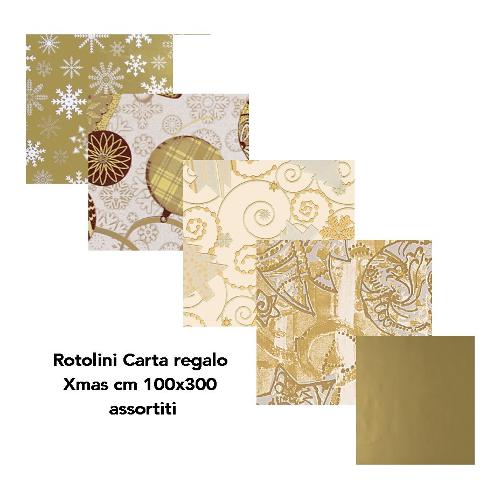 Star Rotolo carta regalo natalizia Gold Christmas (100x300cm) Assortito