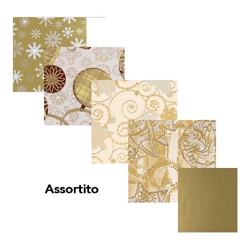 Star Rotolo carta regalo natalizia Gold Christmas Assortito (200x70 cm)