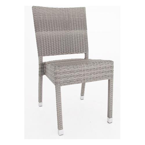 Amicasa Sedia da esterno alluminio, rattan GANO Grigio