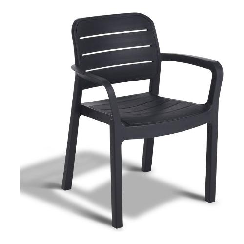 Allibert Sedia con braccioli resina TISARA Grafite K221209K939KK